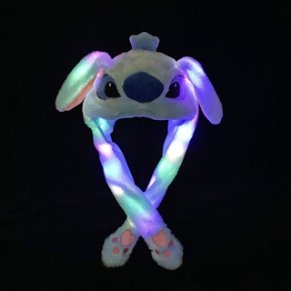 LED Stitch hat med hoppeører og multifarvet lys